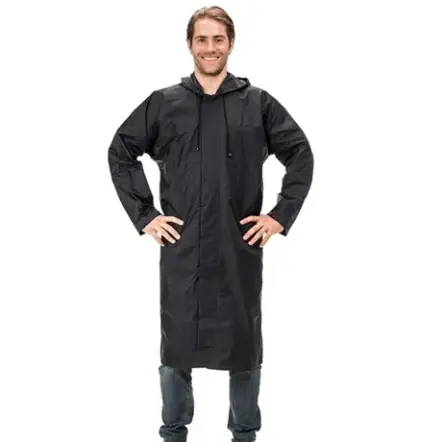 imagem do produto Capa de Chuva Preta Linha Premium em Nylon Longa CA 28728 imagem do produto Capa de Chuva Preta Linha Premium em Nylon Longa CA 28728