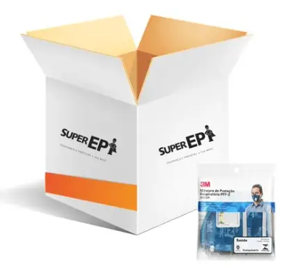 imagem do produto Máscara de Proteção Respiratória 9822 BR 3M PFF2  Com Válvula - Caixa 50 Unidades