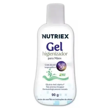 imagem do produto Álcool Gel 70º inpm Anti-séptico Higienizador Para Mãos Nutriex 90Gr imagem do produto Álcool Gel 70º inpm Anti-séptico Higienizador Para Mãos Nutriex 90Gr