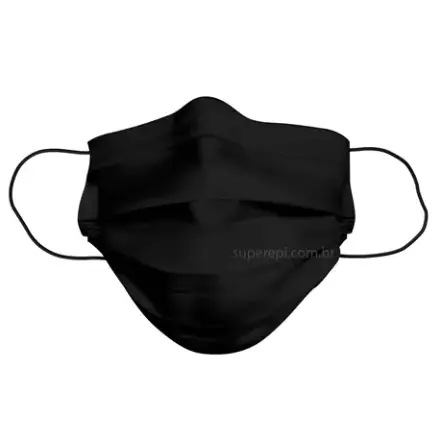 imagem do produto Máscara de Tecido Com Íons de Prata Antiviral e Bactericida Preta Lávavel