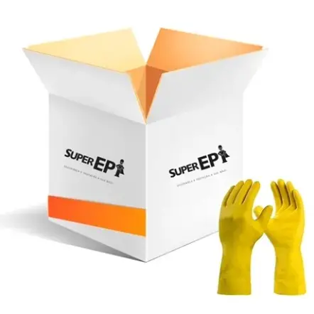 imagem do produto Luva Silver Grip Danny Látex Natural Sem Forro DA-360 CA 40730 Atacado - Amarela