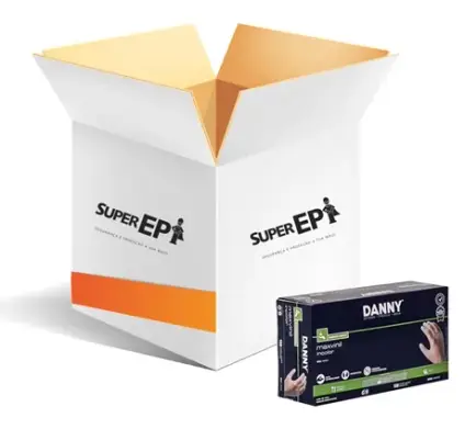 imagem do produto Luva de Vinil Com Amido Danny transparente - Caixa 10 Dispenser DA-301CA