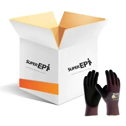 imagem do produto Luva MaxiDry Atg 3/4 75.400 Proteção contra produtos químicos e oleados CA 50990 - CAIXA 12 PARES