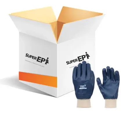 imagem do produto Luva de Banho Nitrílico Total Volk Volknit Malha Ca 25084 - Caixa com 12