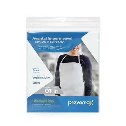 imagem do produto Avental de Pvc Forrado Impermeável 1,20 x 60 cm Branco Prevemax Embalagem Individual CA 40610 imagem do produto Avental de Pvc Forrado Impermeável 1,20 x 60 cm Branco Prevemax Embalagem Individual CA 40610
