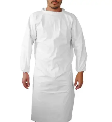 imagem do produto Avental Tipo Barbeiro Manga Longa Maicol em PVC Branco 1,20 X 0,70 Engate Rápido CA 37910 imagem do produto Avental Tipo Barbeiro Manga Longa Maicol em PVC Branco 1,20 X 0,70 Engate Rápido CA 37910