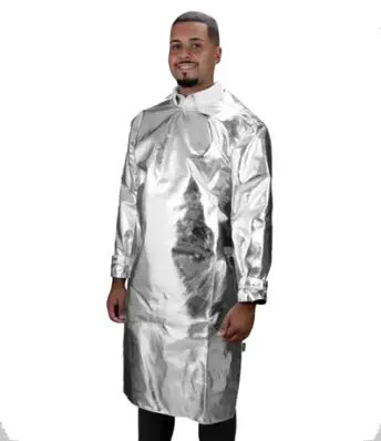 imagem do produto Avental Tipo Barbeiro em Aramida Carbono Aluminizado Resistente a chamas Suprema 1,20 x 0,70  CA 30085