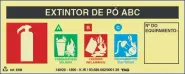 imagem do produto Placa de Sinalização em PVC Indicação Extintor de Pó ABC 20X8 CM