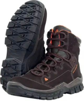 imagem do produto Bota de Segurança Nobuck Delta Plus RIO II OB SRC Marrom e Laranja Bico Pvc Resistente à Água CA 45485