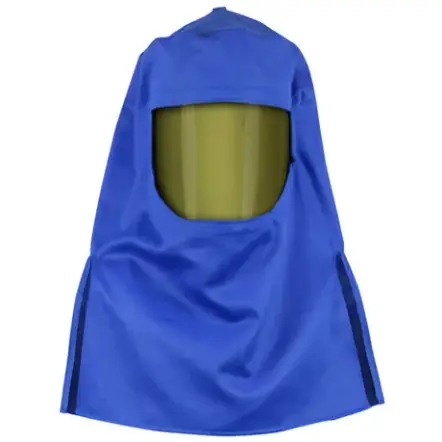 imagem do produto Capuz Tipo Carrasco Vectra Risco IV Azul Atpv 44 Cal/cm2 e Viso Verde Proteção Contra Arco Elétrico e Fogo Repentino CA 51862
