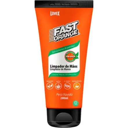 imagem do produto Desengraxante Luvex Fast Orange Limpador de Mãos Esfoliante Renovador de Pele  200 Gramas