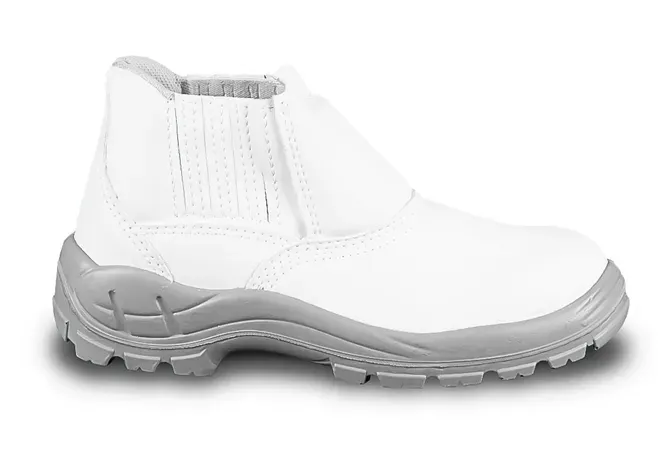 Bota de Segurança Com Elástico Branca Fujiwara Em Microfibra Hidrofugada 4090hesm4600lg CA 31241