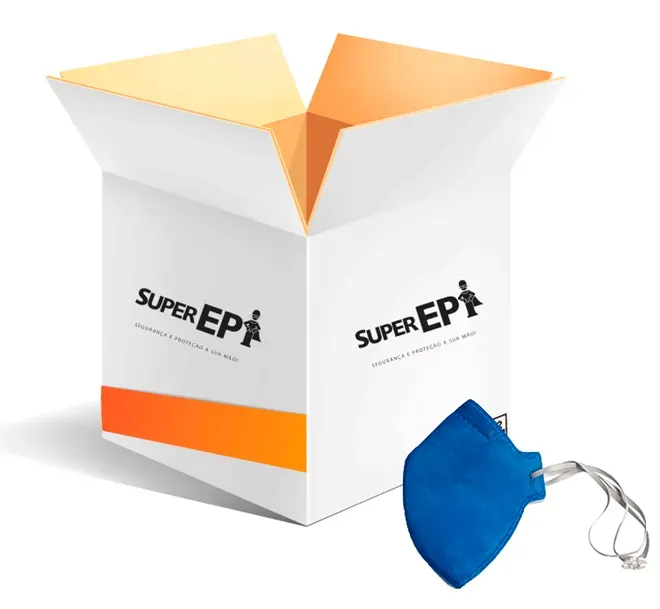 Respirador Alliance Pff2-S Sem Válvula Azul CA 39235 Caixa Com 200 Unidades