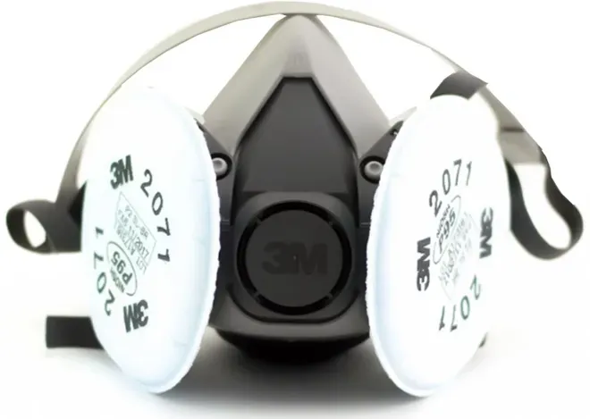 Máscara 3M 6200 Com Filtros 2071 Poeiras e Névoas CA 4115