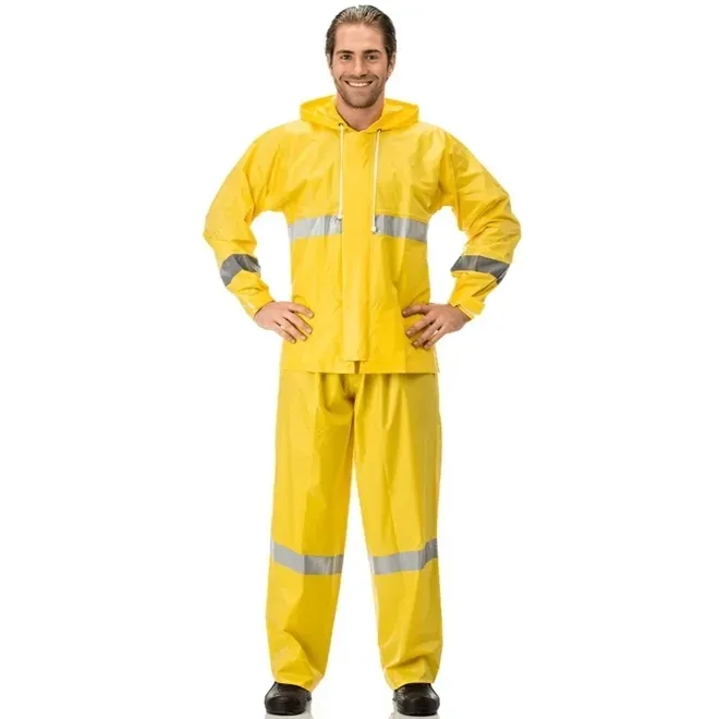 Conjunto Impermeável em Nylon Com Refletivo Pantaneiro