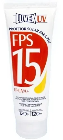 Creme Protetor Solar FPS 15 LUVEX UV 120 ml