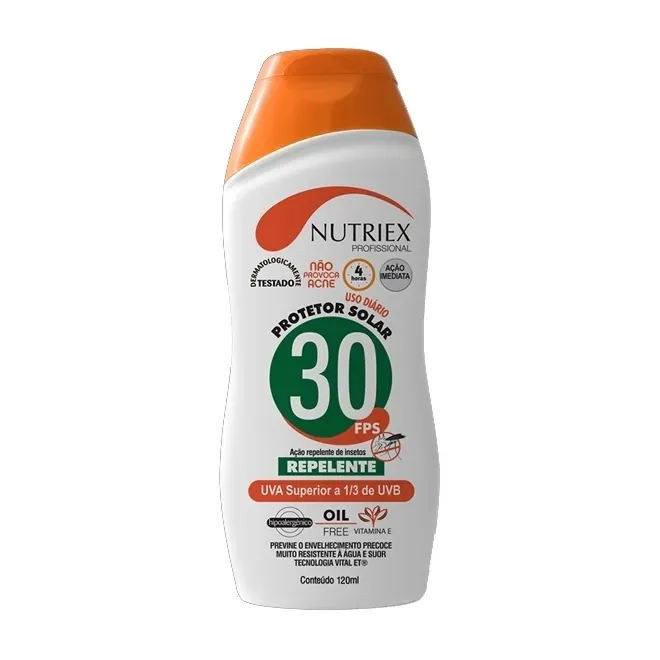 Protetor Solar com Repelente FPS 30 1/3 UVA Nutriex 120ml