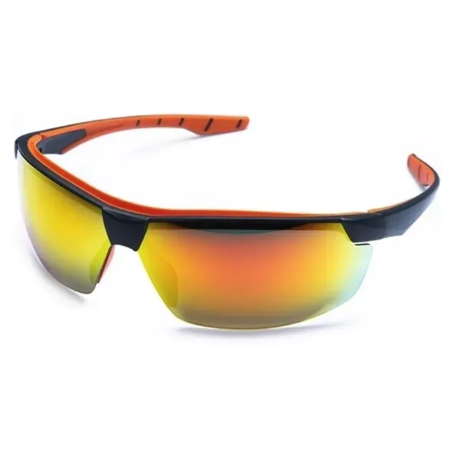 Óculos de Proteção Steelflex Neon Vermelho Espelhado Esportivo STF VS201840 CA 40906