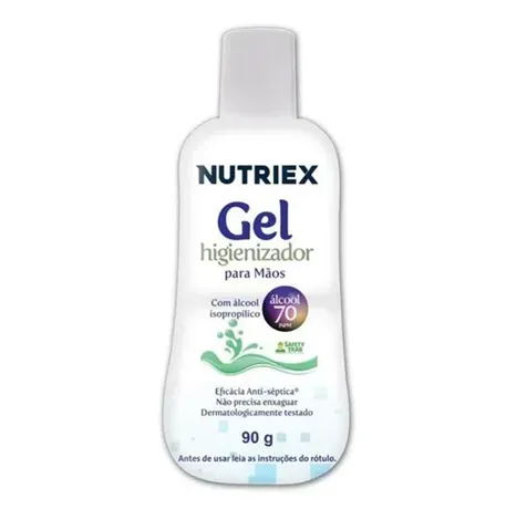 Gel Anti-Séptico Com Álcool 70º INPM Nutriex Gel Higienizador Anvisa 90Gr