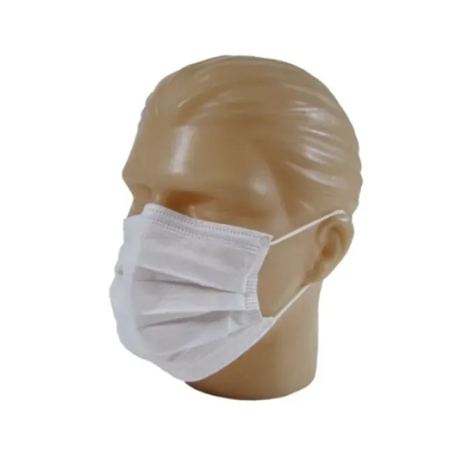 Máscara Tnt Tripla Descartável Com Clipe Nasal Branca Com 25 Unidades