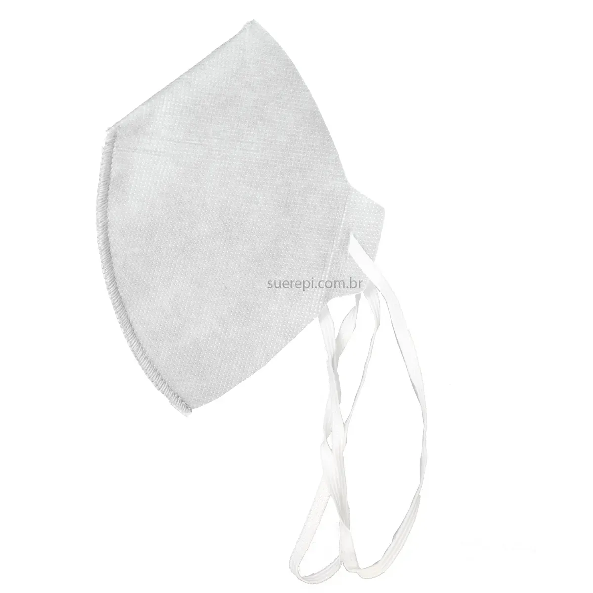 Máscara Descartável Super Mixx Tipo PFF2  Sem Válvula Branca Tnt Tripla Dobrável Com Elástico
