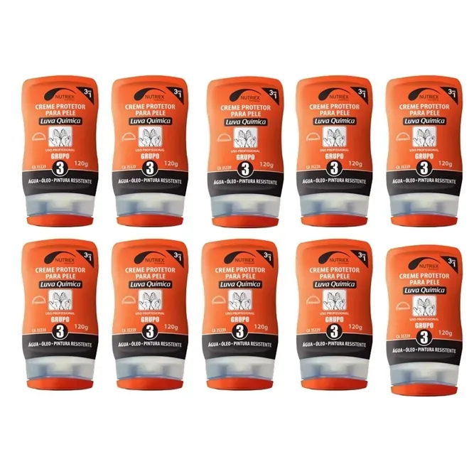 Creme Protetor Luva Química Grupo 3 Nutriex 120g CA 43802 Caixa Com 10