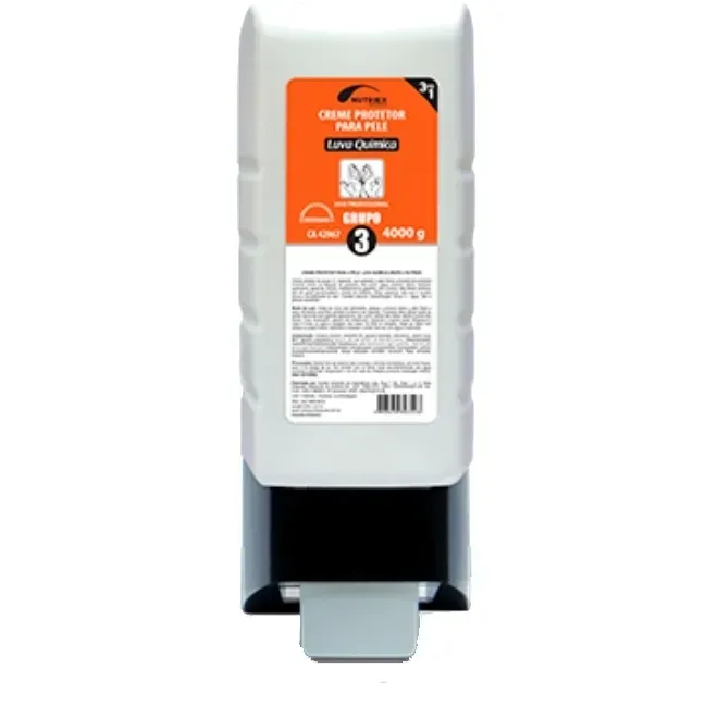 Kit Luva Química Grupo 3 Nutriex Galão 4000g Refil + Dispenser Com Válvula