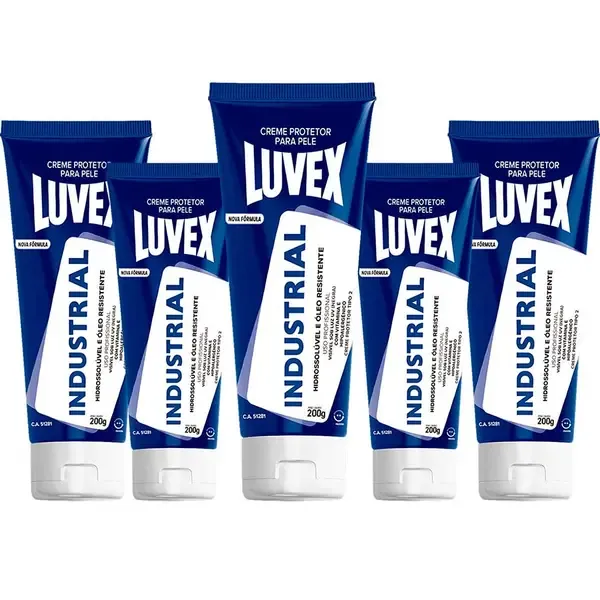 Creme de Proteção Luvex Industrial Bisnaga 200g CA 51281 Kit Com 5 Unidades