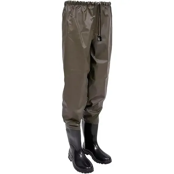 Calça Para Saneamento 100% Imperméavel Com Botas Acopladas Vértice Verde Militar CA 43187