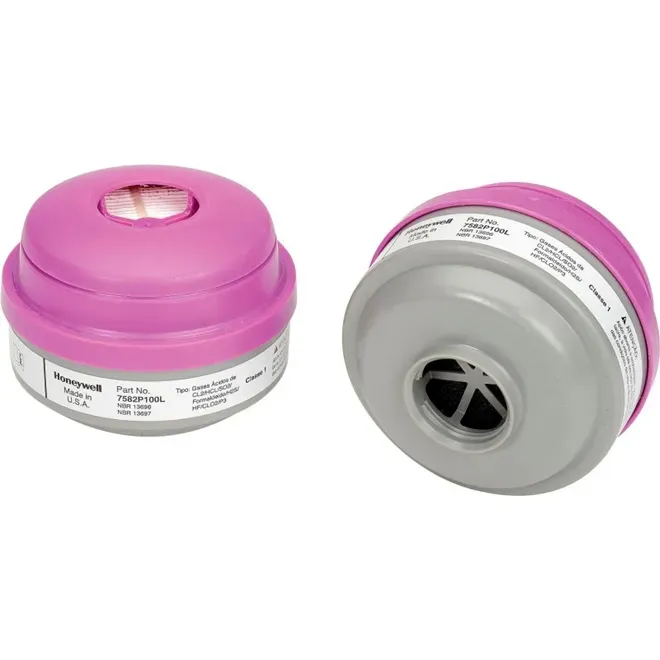Cartucho Para  Gás Ácido e Formaldeído P3 P100 Série N HoneyWell 7582p100l
