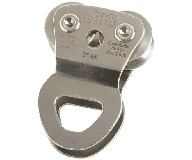 Polia Dupla Em Aço Inox Ultra Safe Line Para Corda ou Cabo de Aço USP400890000
