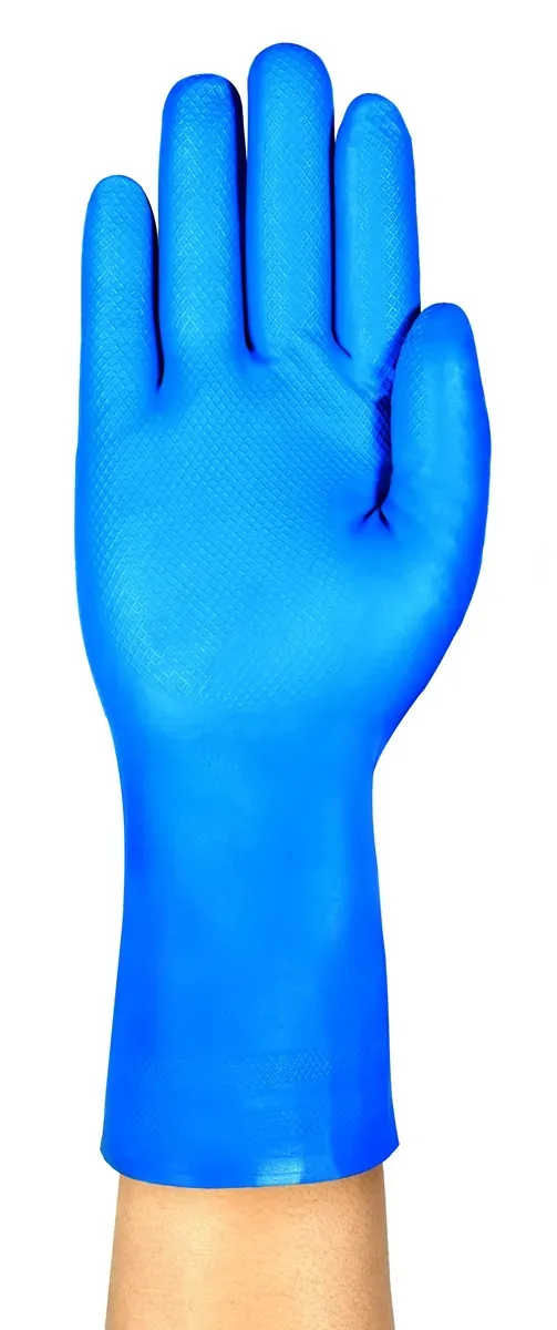 Luva de Segurança Ansell Alphatec 37-310 Nitrílica Azul 31cm Sem Forro CA 42997