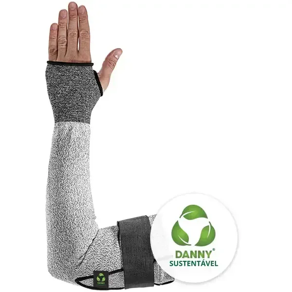 Mangote Eco Longo de PET Reciclado Com Velcro Resistente ao Corte Danny DA-73600DY CA 44248
