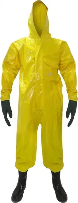 Macacão Impermeável  de PVC PL500 Para Saneamento Com Botas e Luvas Vinilseg CA 33296 Tamanho GG