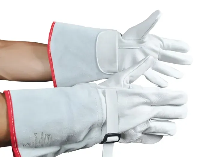 Luva de Cobertura Zanel Para Sobrepor Luva de Alta Tensão Vaqueta com Punho de Raspa 20 CM Fivela de Ajuste - Tamanho 11 CA 16072