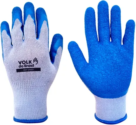 Luva de Segurança Volk Grip Smart com Revestimento em Látex Tipo Corrugado na Palma para Proteção Contra Riscos Mecânicos e Térmicos CA 46817