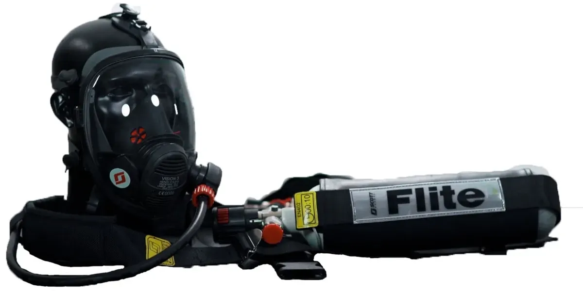 Conjunto Autonomo de Ar Comprimido Pressão Positiva Scott Safety Flite Cov 3M com Cilindro de 10 Minutos HB004594170 CA 41353