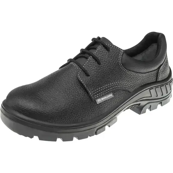 Sapato de Segurança de Amarrar Marluvas 95S29-BP em Couro Bico de PVC CA 41424