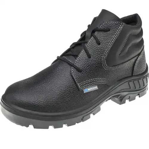 Bota de Segurança de Amarrar Marluvas 95B22-A Vertentes em Couro Com Biqueira de Aço CA 41427