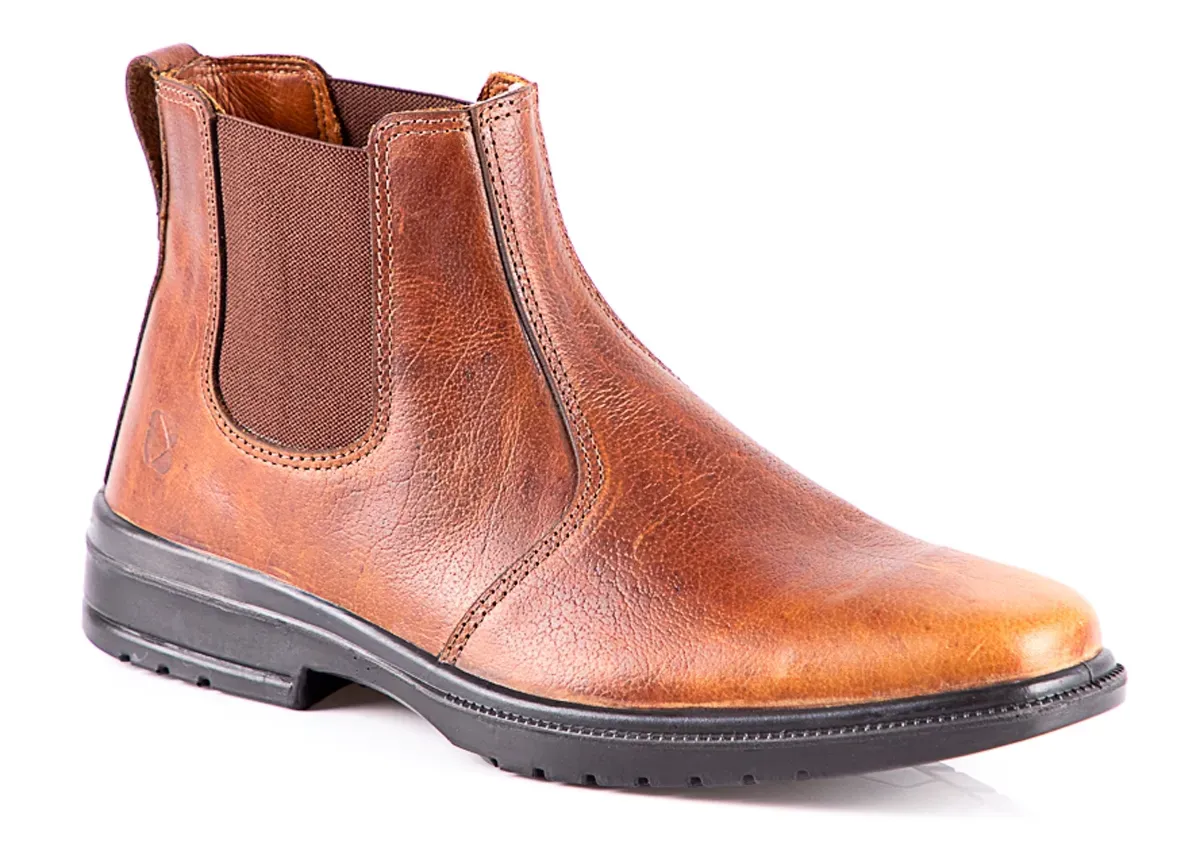 Botina  Agrícola Hidrofugada em Couro  Marrom MSL Bracol 4039MSLB6600LL Solado Reforçado  CA 43928