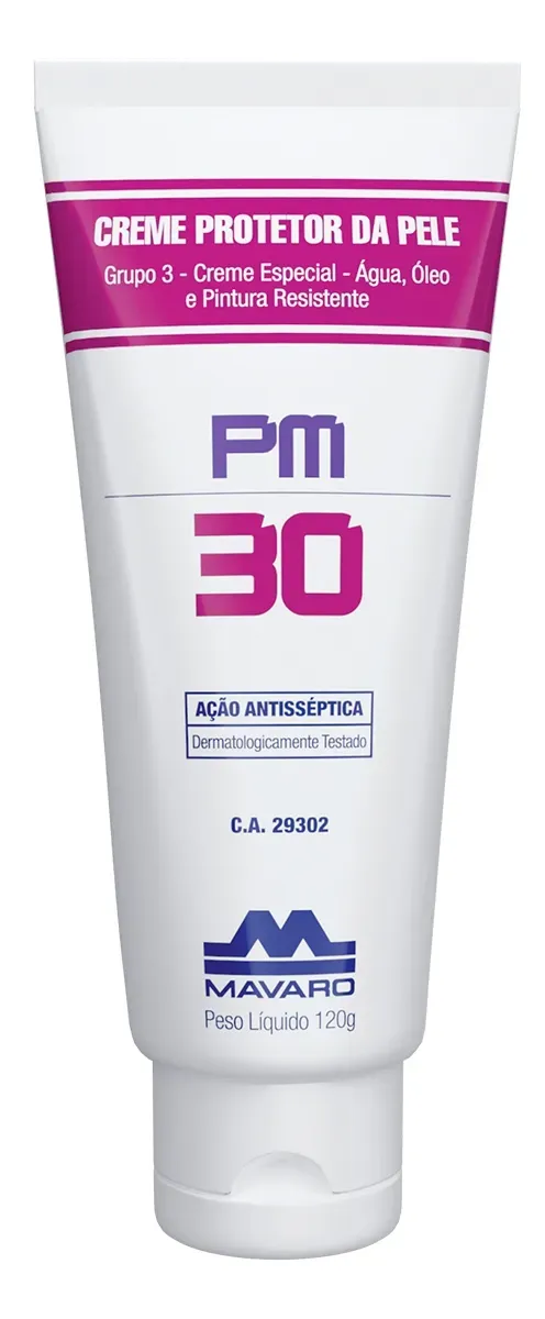 Creme Protetor Mavaro  PM 30 Luva Química Grupo 3  120g CA  29302