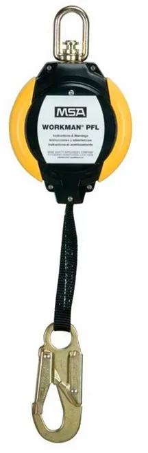 Trava-Quedas Retrátil MSA Workman PFL  3,7 Metros em Fita Suporta Até 140kg
