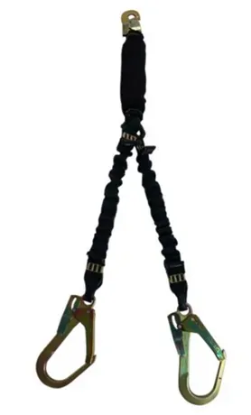 Talabarte Duplo em Y em Kevlar Resistente a Alta Temperatura MSA Thermatek 1,20 Metros Com Absorvedor de Energia e Gancho 55MM