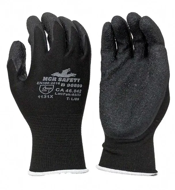 Luva MCR Safety Shogun B96899 com Revestimento em Látex Tipo Corrugado na Palma Para Serviços Gerais CA 46042