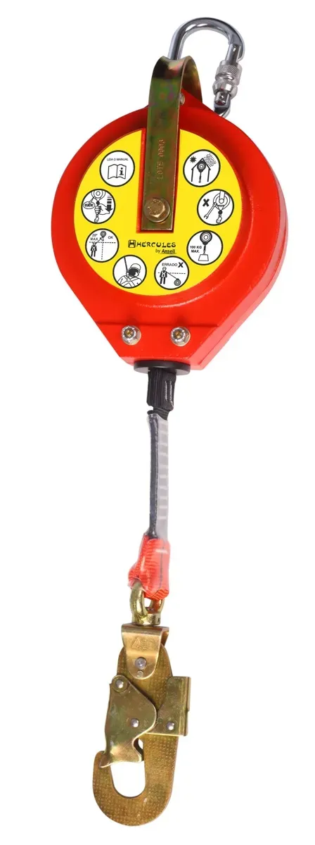 Trava-Quedas Retrátil Hércules HWR07560 de 6 Metros Em Fita Caixa de Alumínio