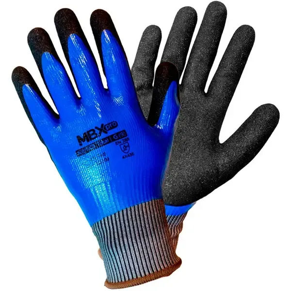 Luva de Proteção ao Corte Nível 5 NitrilC5 MBXpro  Impermeável, Banho Nitrílco Total CA 48745