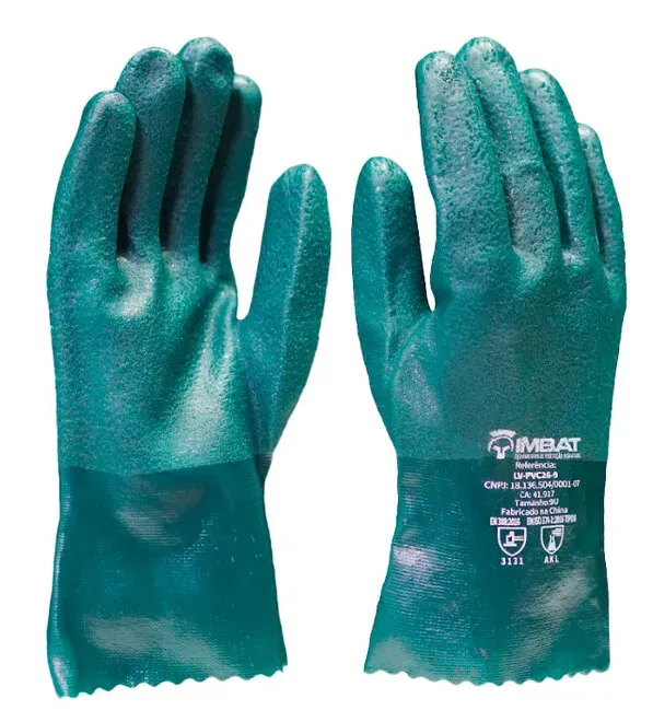 Luva de Pvc Imbat Lv-pvc26 Comprimento 26Cm Antiderrapante Ca 41917 - 12 Pares