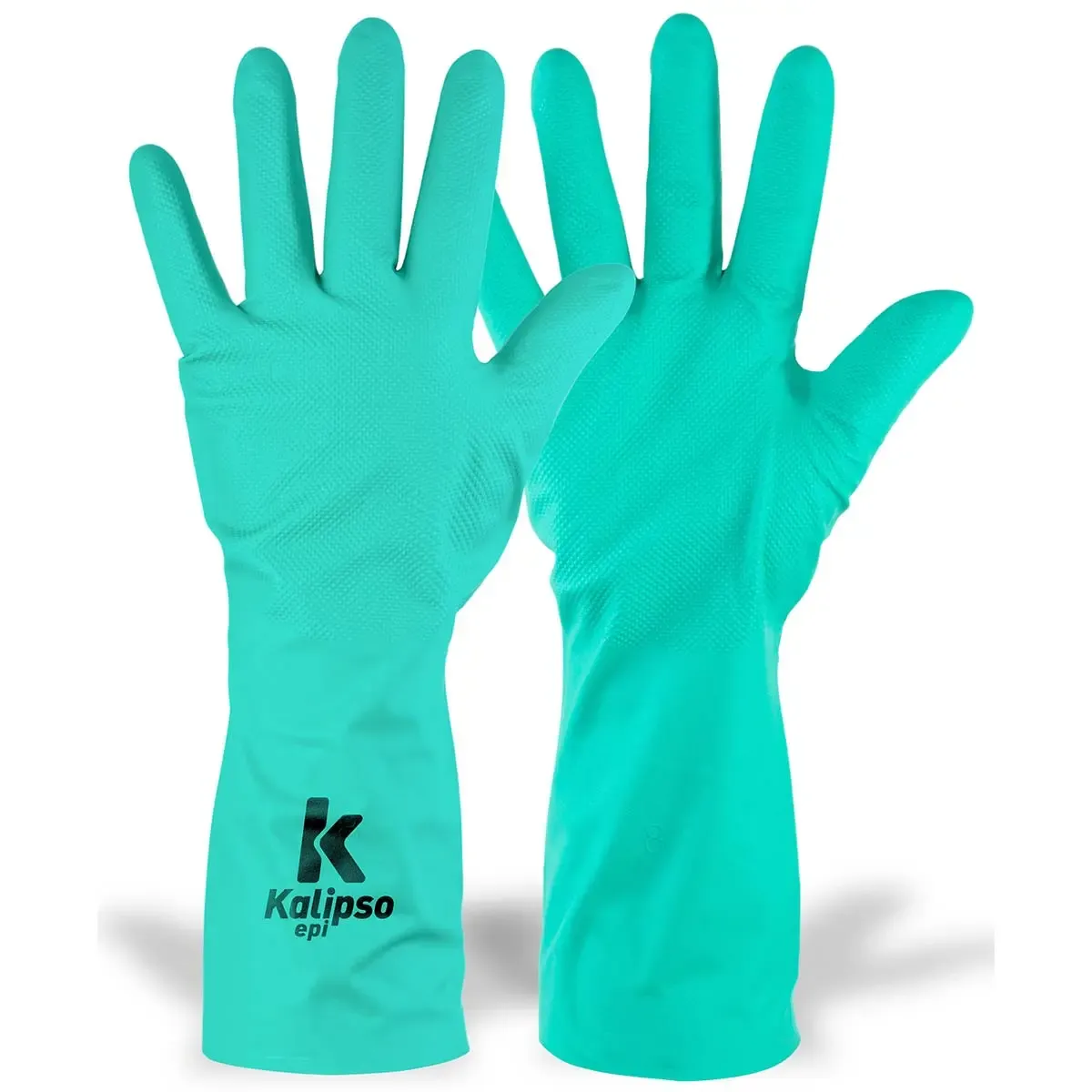 Luva De Proteção Nitrílica Kalipso KA-03 Cor verde Sem Forro Interno Modelo 50-008 CA 50695