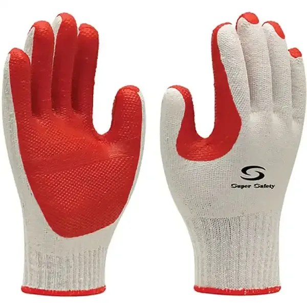 Luva de Segurança Rubber SS Super Safety com Látex Corrugado na Palma Alta Resistência à Abrasão CA 34370