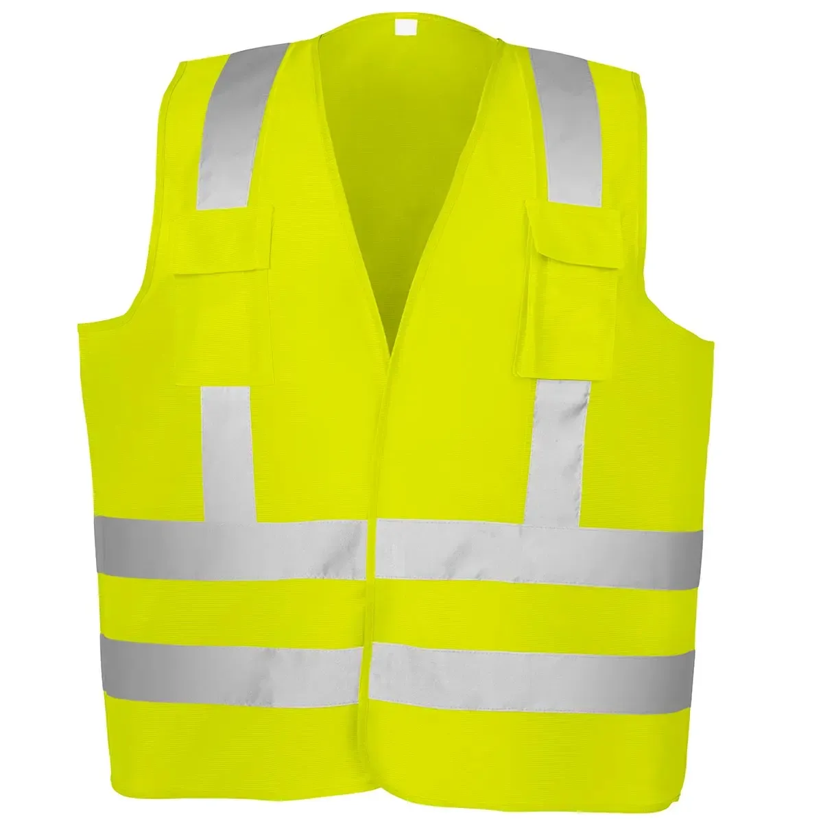 Colete Refletivo Verde Danny Vicsa Classe 2 Fechamento em Velcro e 2 Bolsos Modelo VIC-71251